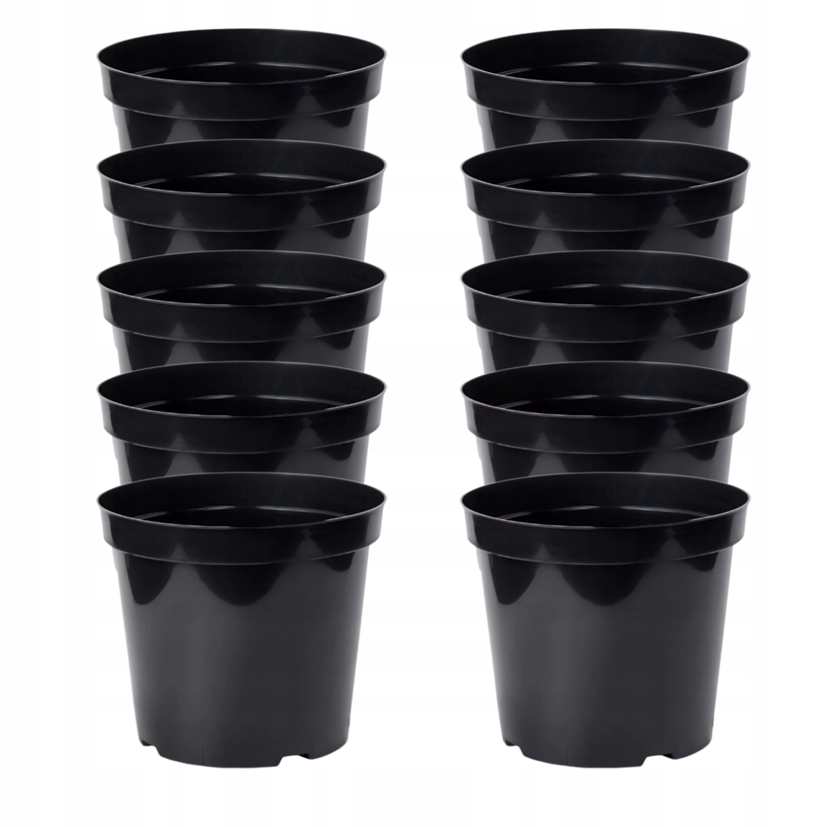 10x Doniczka produkcyjna okrągła czarna 20L