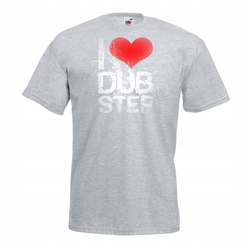 

Koszulka z nadrukiem i love dubstep muzyka XXL