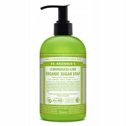Mýdlo Sugar Soap 4v1 Dr. Bronner's limetka 355 ml.