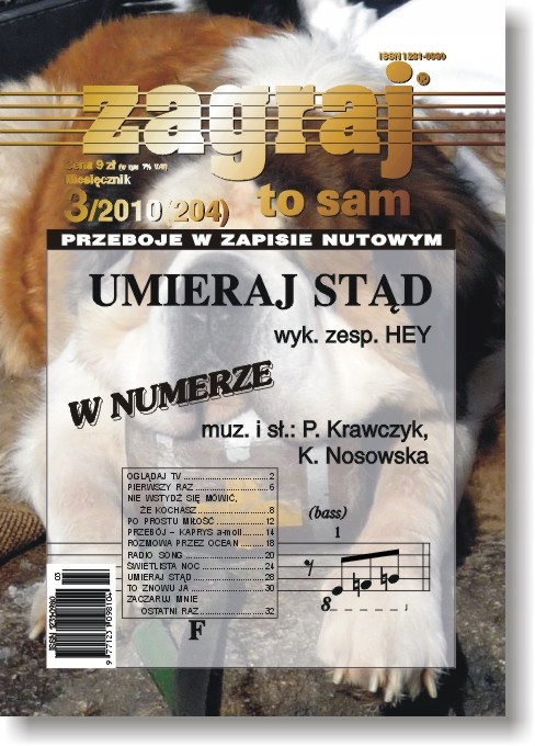 Zagraj to sam - nr 03/2010 (204) nuty na keyboard + akordy + teksty