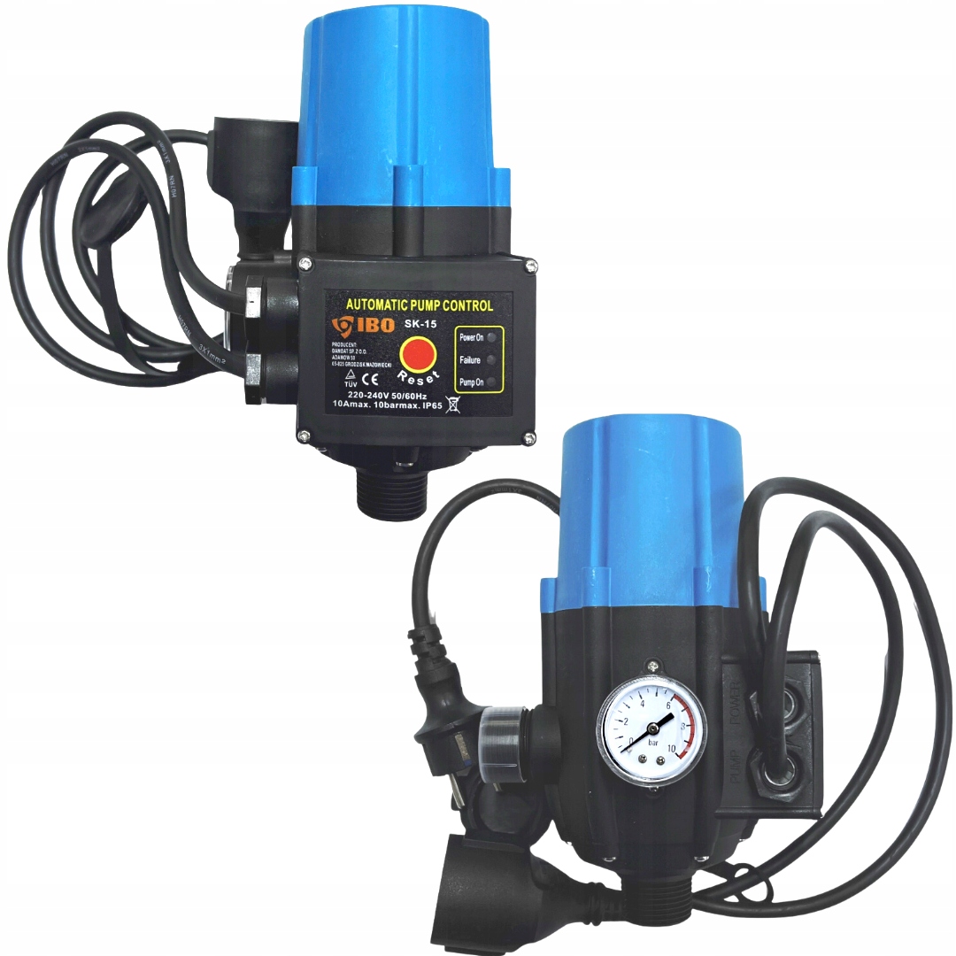Włącznik Wyłącznik Ciśnieniowy Automat Do Pomp Wodnych Brio SK-15 Z Kablem