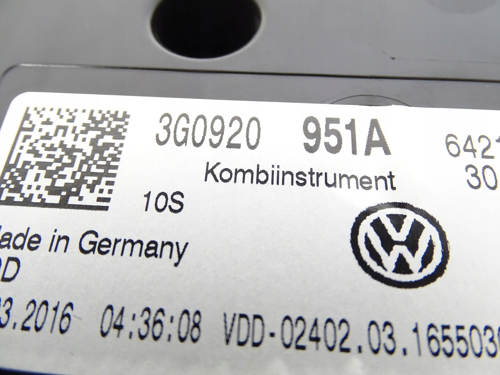 dials clock dials VW PASSAT B8 3G0920951A UK