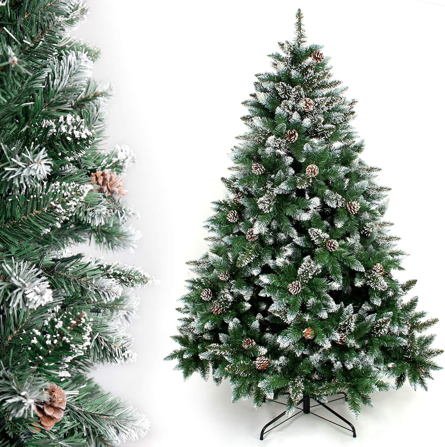 Umelý vianočný stromček 150 cm zasnežený, hustý Yorbay stojan