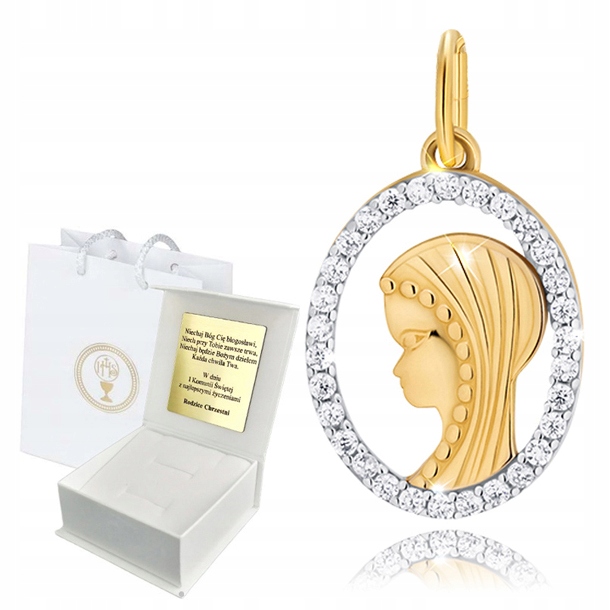 

Medalik Złoty Komunia Chrzest Złoto 333