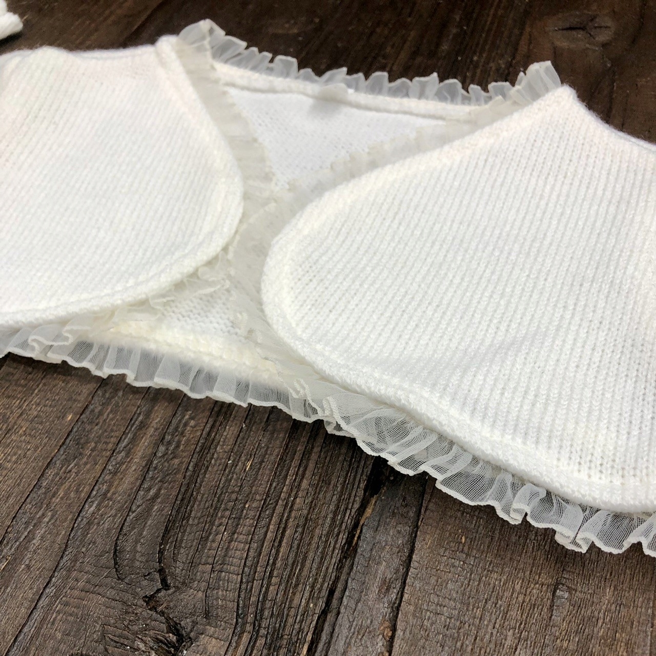 Bolerko ecru dzianinowe Chrzest okazje Rozmiar 74