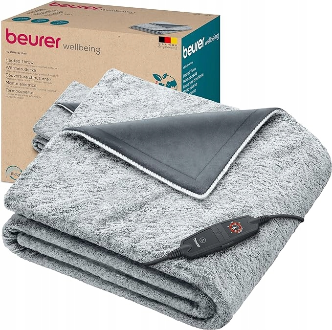 Beurer Hd 75 Nordic Grey Koc elektryczny szary 130 x 180 cm