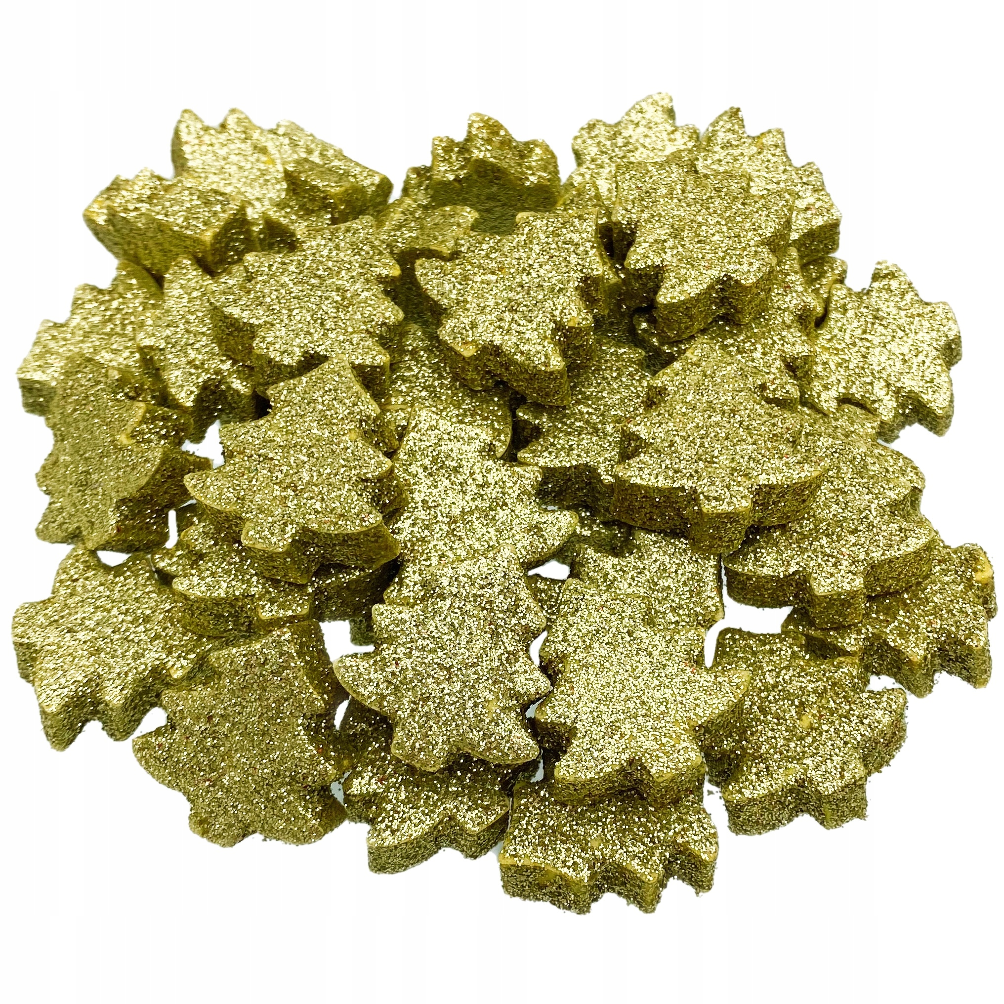 

Choinki Brokatowe Do Wianka Stroika Złote 40SZT