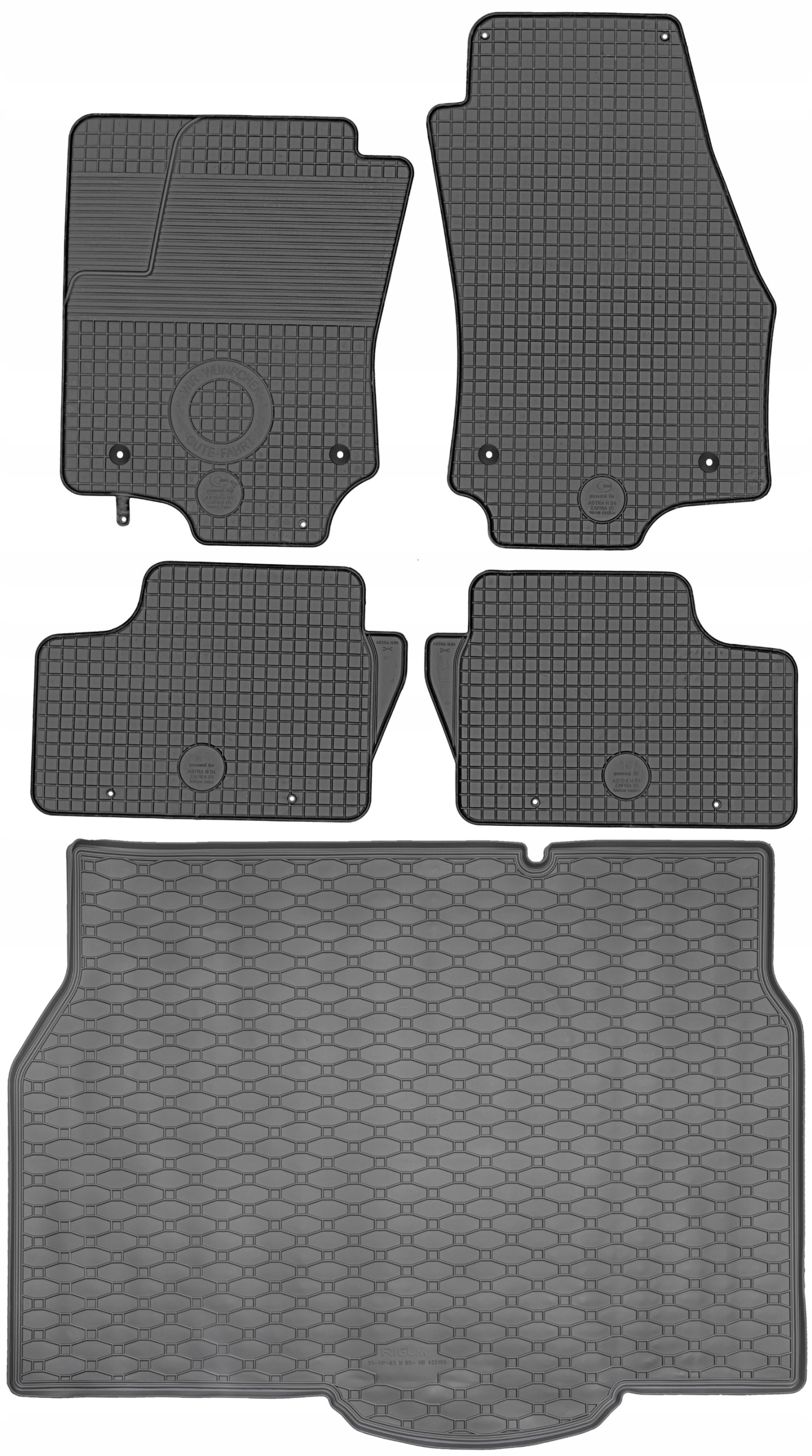 Opel Astra III H Hatchback 2004-2014 Sada Koberce batožinový priestor
