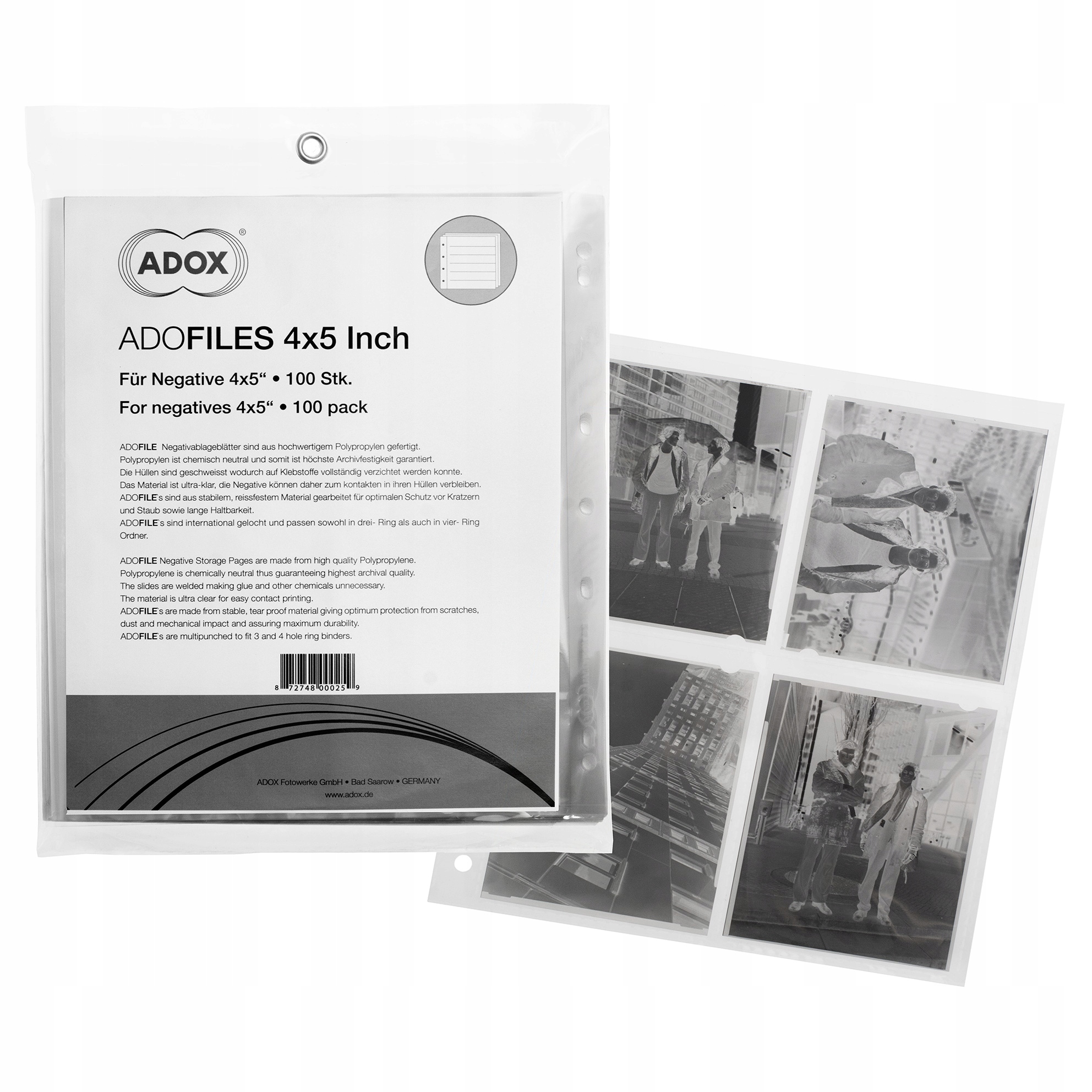 

Adox Adofile koszulki negatyw 4x5'' polipropylen