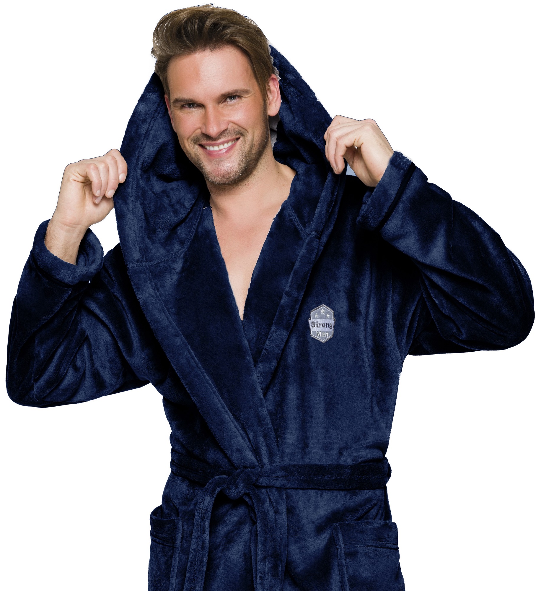 ALEX DŁUGI CIEPŁY SZLAFROK MĘSKI Z KAPTUREM XL Marka L&L