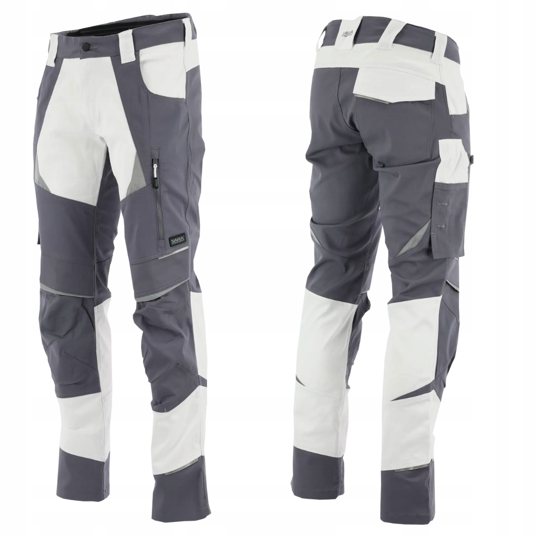 Sara workwear spodnie robocze do pasa Cottonflex Biały 56