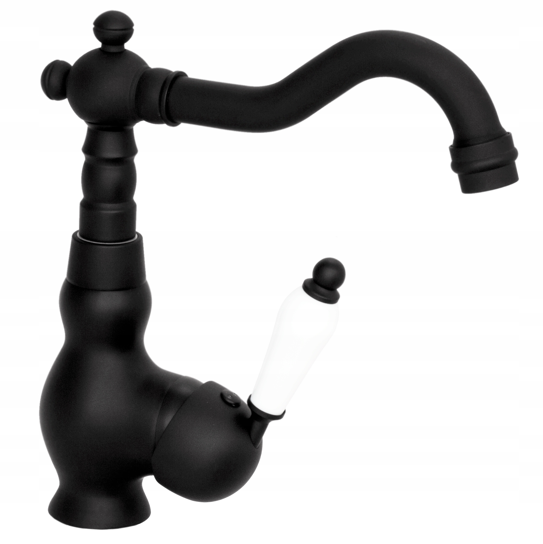 Retro VI Čierna Umývadlová Batéria S Vysokou Doskou