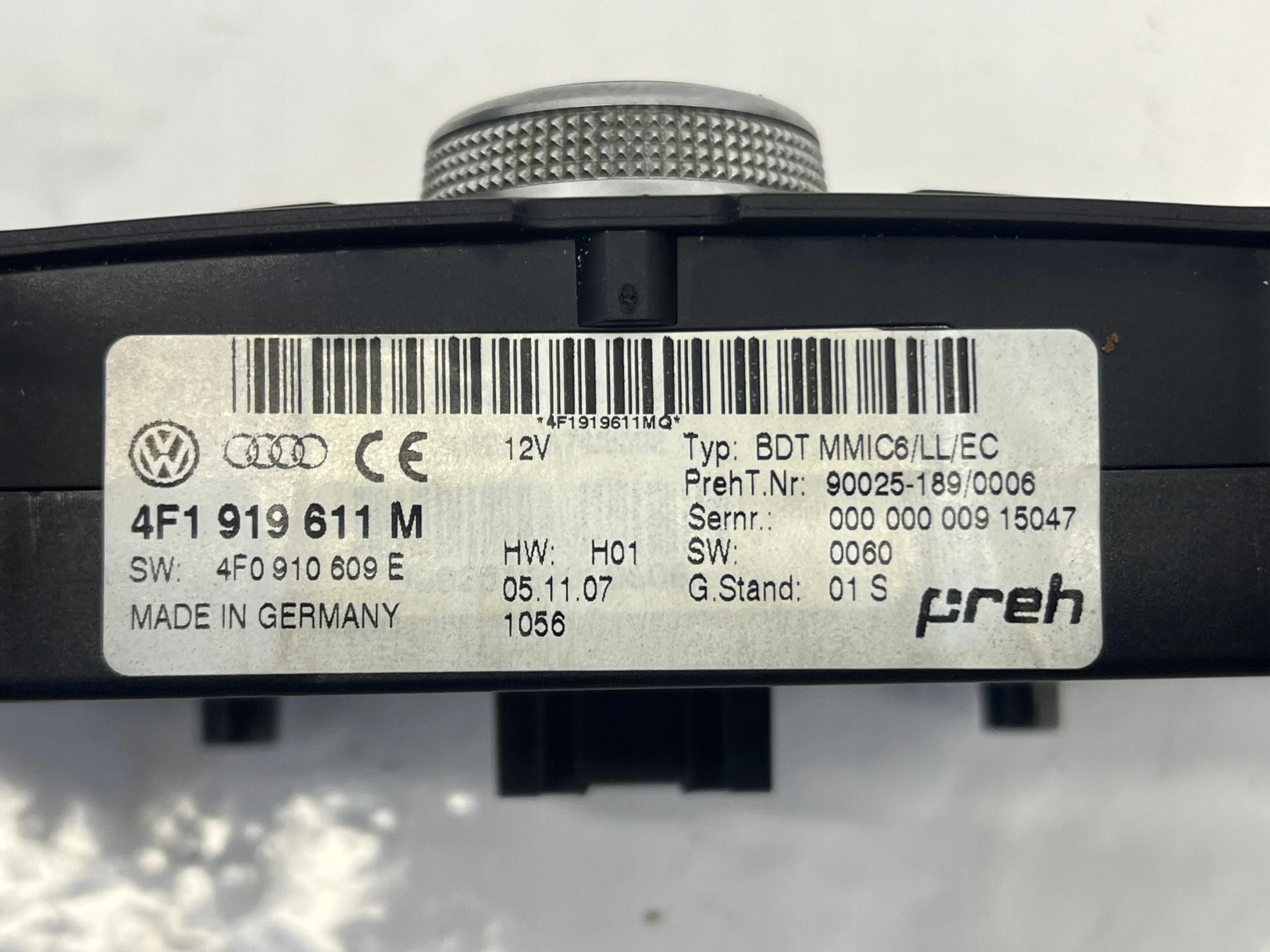 control panel MMI RADIA 4F1919611M - AUDI A6 C6 EUROPA