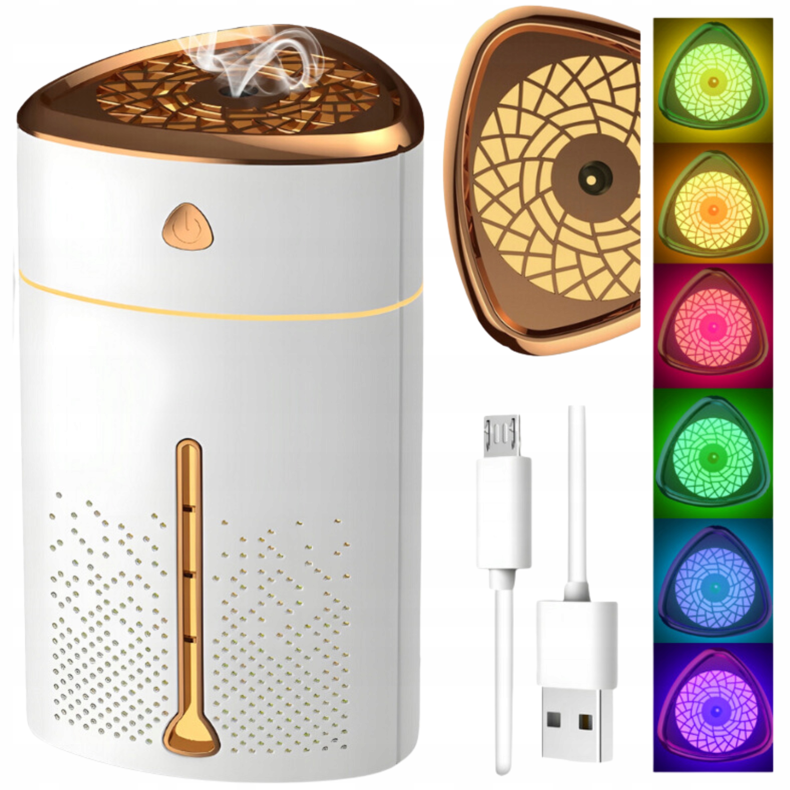 Najnowszy Nawilżacz Powietrza Dyfuzor 1L Zapachowy Aromaterapia Lampka Led