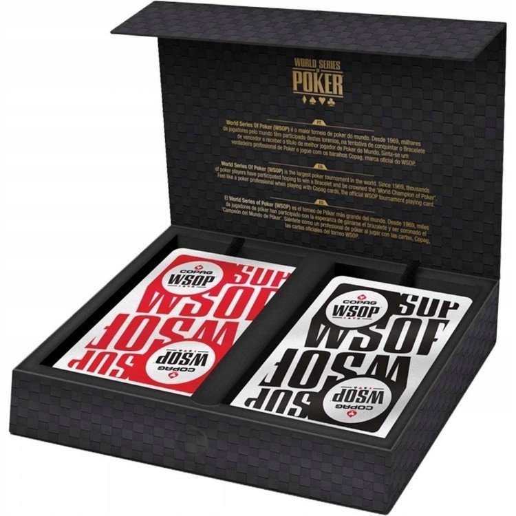 Karty do gry 2 talie Copag WSOP Jumbo Index Nazwa WSOP Playing Cards in Luxury Box
