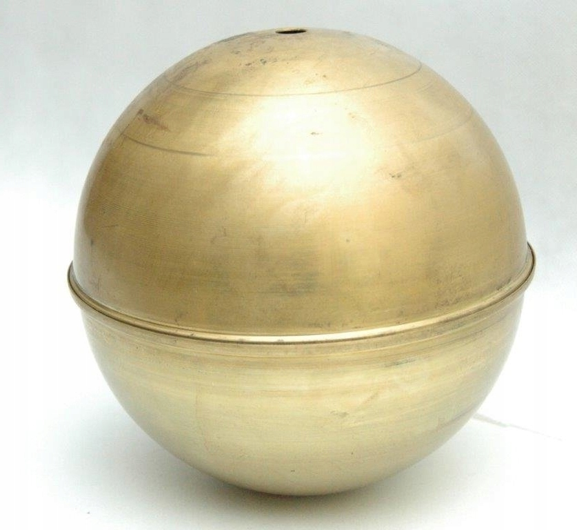 Mosazná koule 160 mm, sloupek, podstavec, lampa