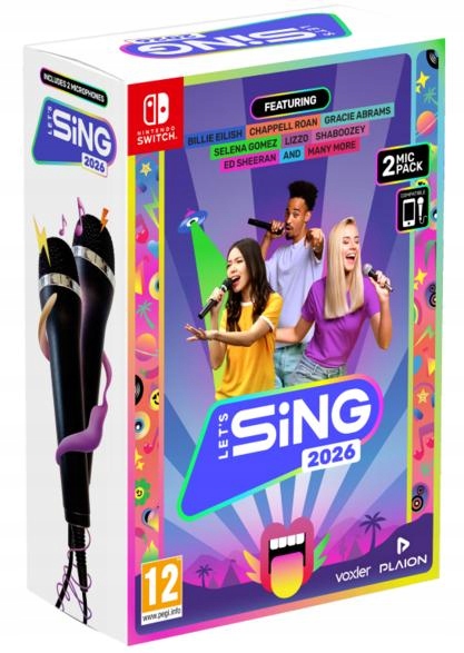 Gra Nintendo Switch Plaion Let's Sing 2026 2 Mikrofony