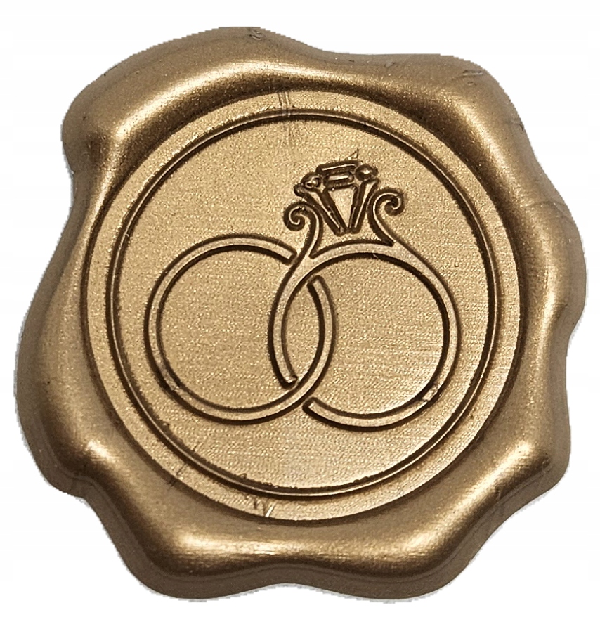 Odbicia Lakowe PIECZĘĆ LAKI OBRĄCZKI STARE ZŁOTO 10szt