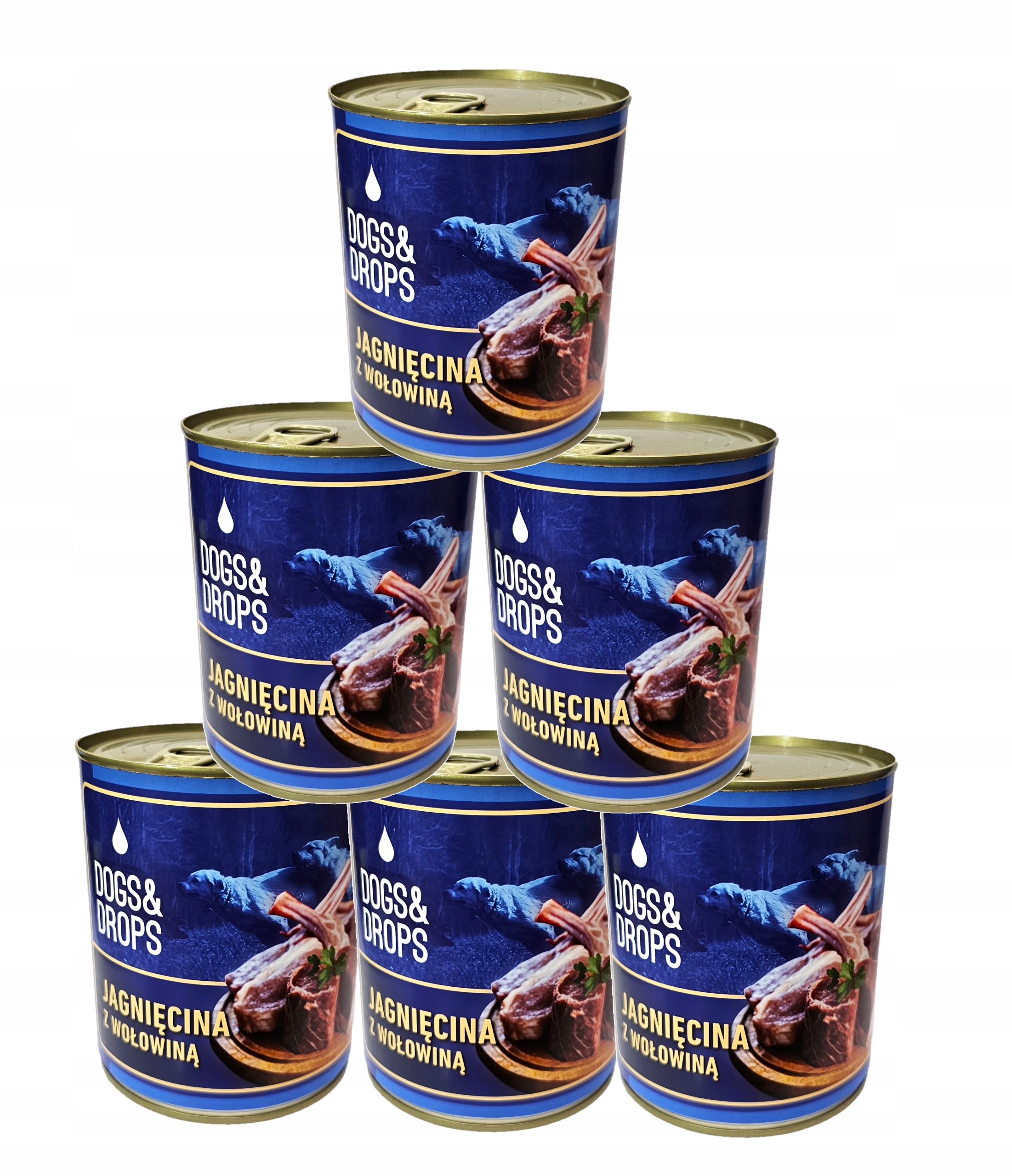 Levně Vlhké krmivo pro psy Jehněčí s hovězím masem 6x0,85 kg