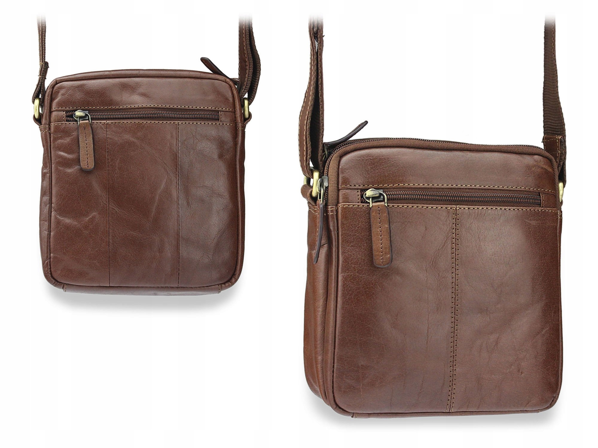 Pánská kožená kabelka Přes Rameno Visconti Přírodní kůže S-8 Hnědá