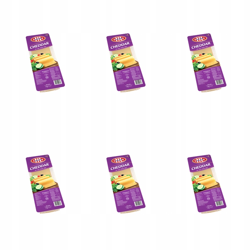 Mlekovita Ser Cheddar plastry 1kg X6