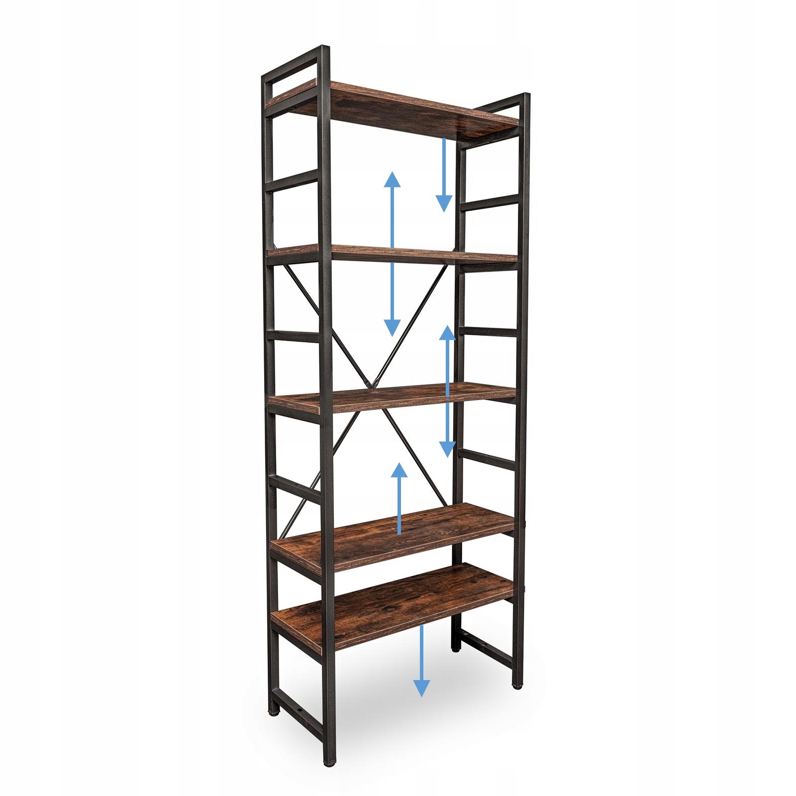 REGAŁ na książki BIBLIOTECZKA rustykalny SZAFKA nowoczesne industrialne Kod producenta KNR38