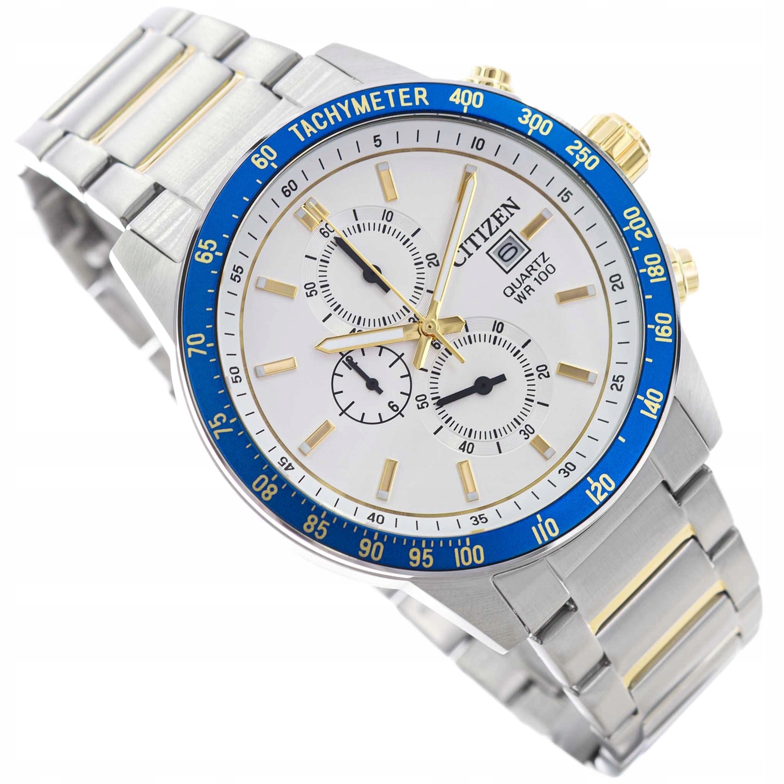 Pánské Hodinky Citizen AN3686-53A Quartz Chrono Na Náramku 10 Barů