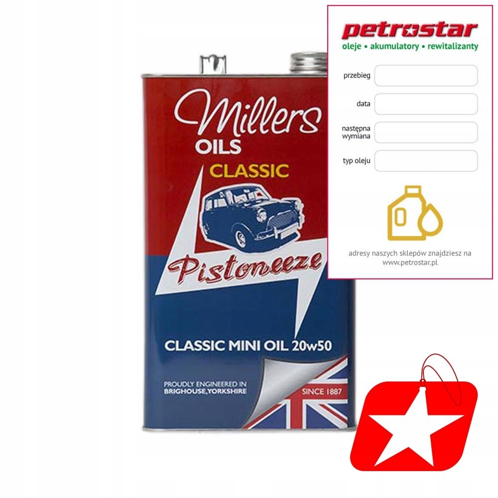 MILLERS CLASSIC MINI 20W50 5L AUTA ZABYTKOWE