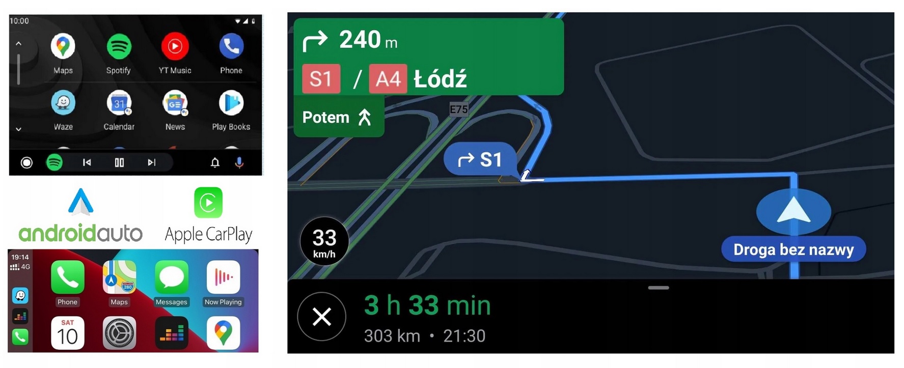 RADIO ANDROID GPS VW PASSAT B6 B7 GOLF V VI CARPLAY WIFI 4/64GB SIM Radio informacja RDS pasmo FM radio cyfrowe DAB+