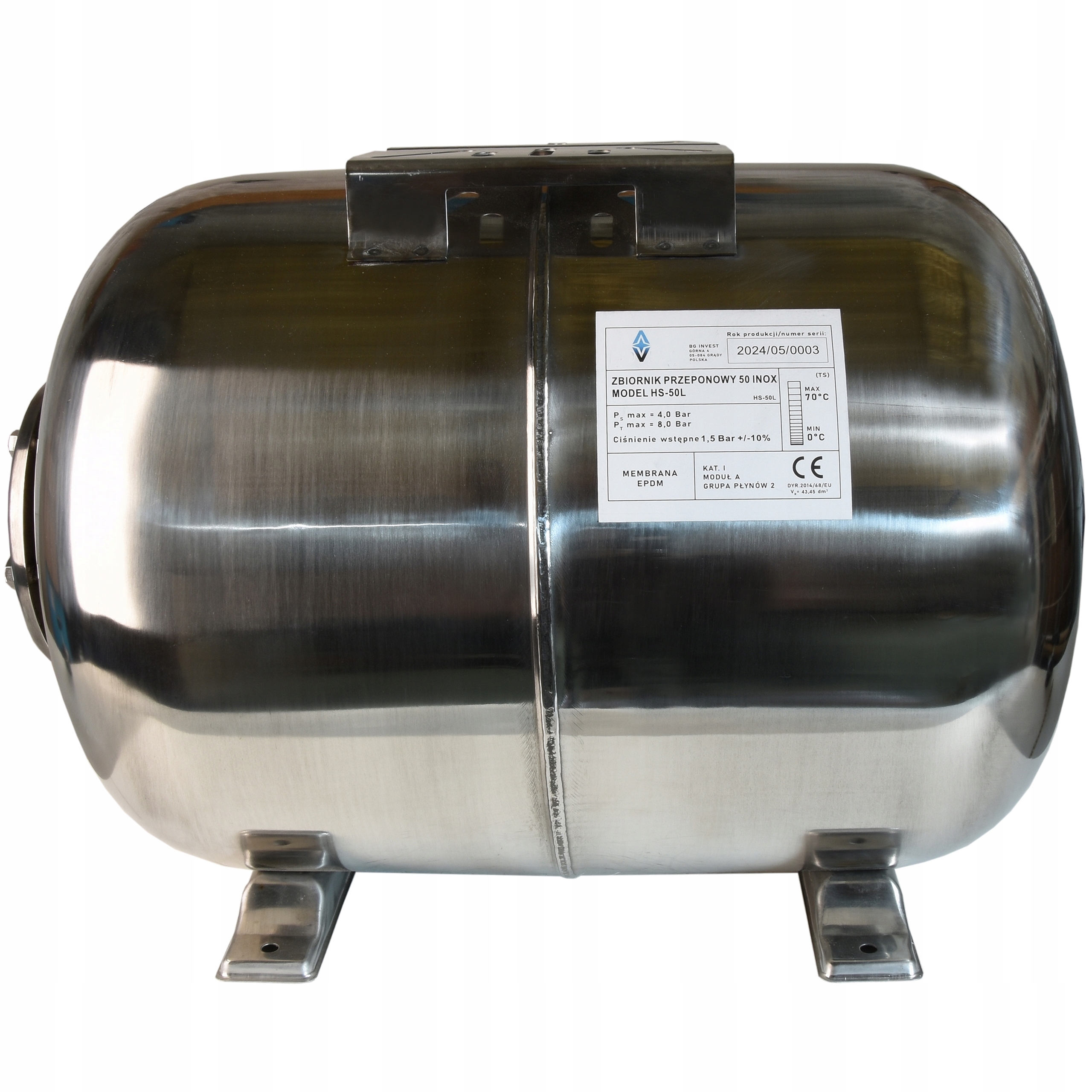 Membránová Tlaková Nádoba Na Vodu Hydrofor Výkonná 80L Inox Ideálna Do Súpravy S Pumpou