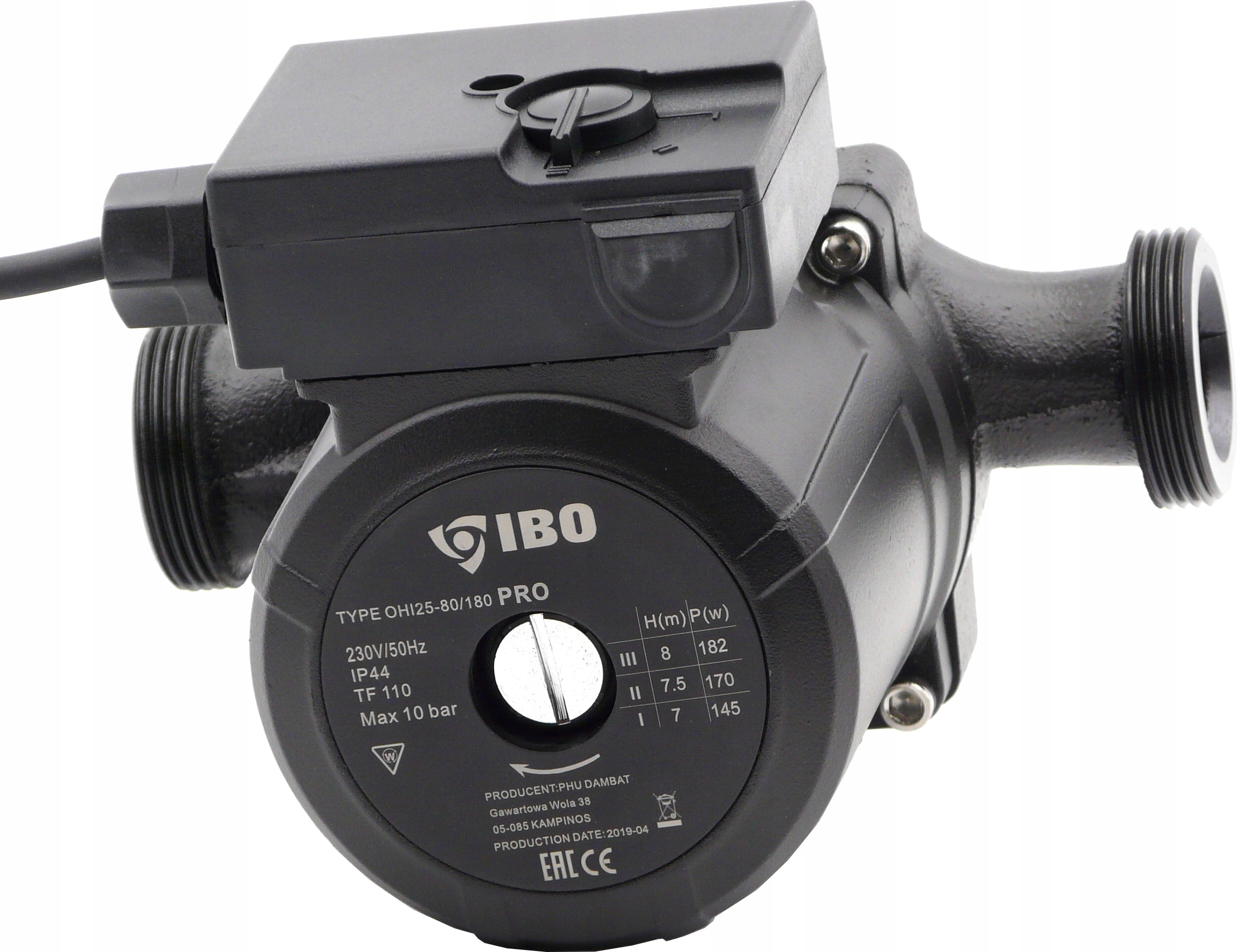 POMPA OBIEGOWA IBO OHI PRO 25-80/180 CYRKULACYJNA Przyłącze wody (