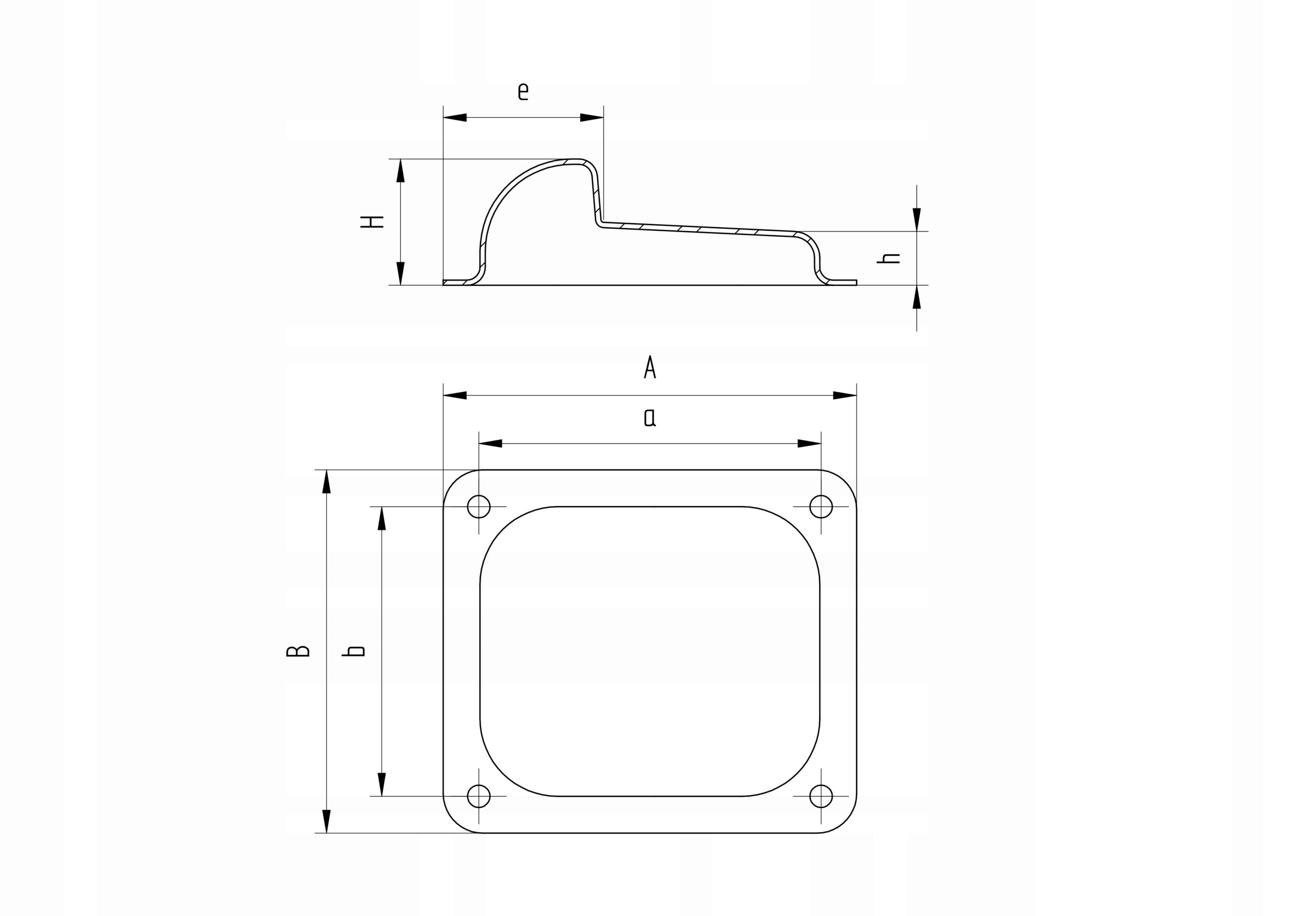 STOPER DO BRAM SKRZYDŁOWYCH INOX 158X138X50MM Marka RAPDACH