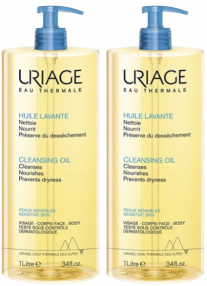 Uriage Huile Lavante Olejek oczyszczający pod prysznic 2x500 ml