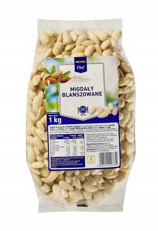 Metro Chef Mandle blanšírované 1 kg velké balení pro dezerty a koláče