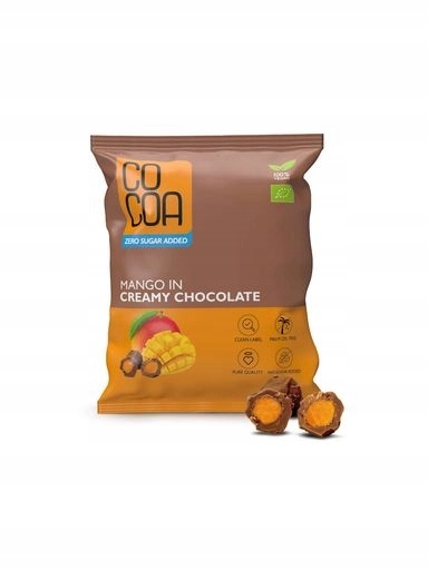2x Mango V Čokoládě Creamy Bez Přidaného Cukru Bio 70 g Cocoa