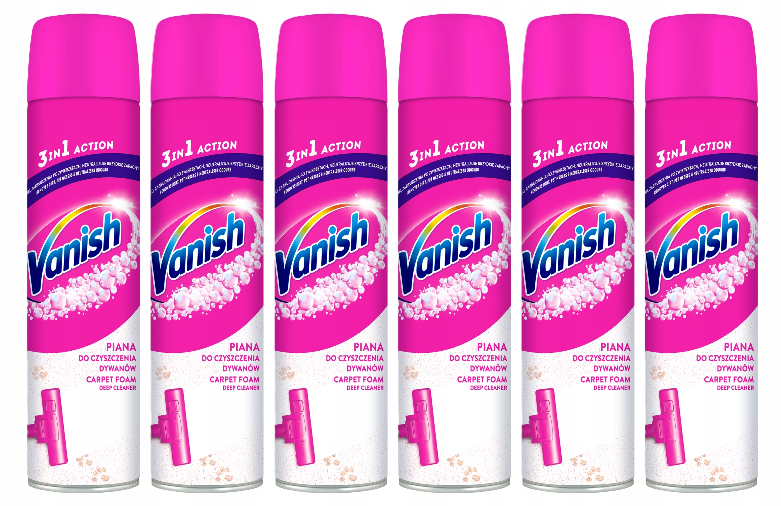 Vanish Piana do dywanów i tapicerki 6x600 ml