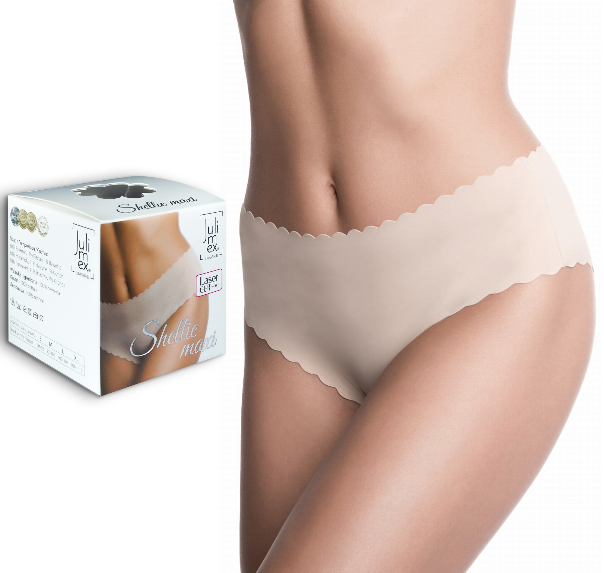 Kalhotky Julimex Shellie Maxi bezešvé laserové XL