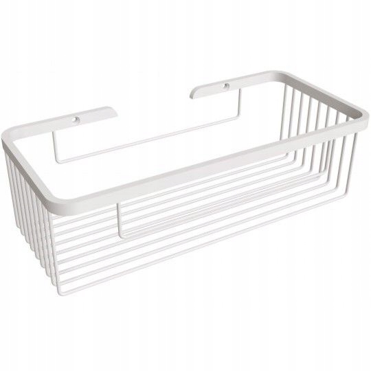 Obdĺžnikový sprchový košík veľký biely Andex Classic 085B