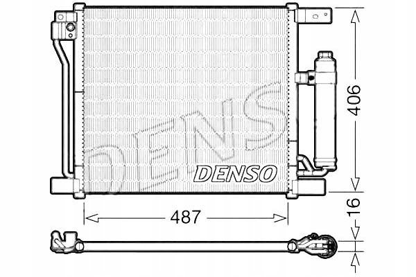 конденсатор Радиатор кондиционера Denso