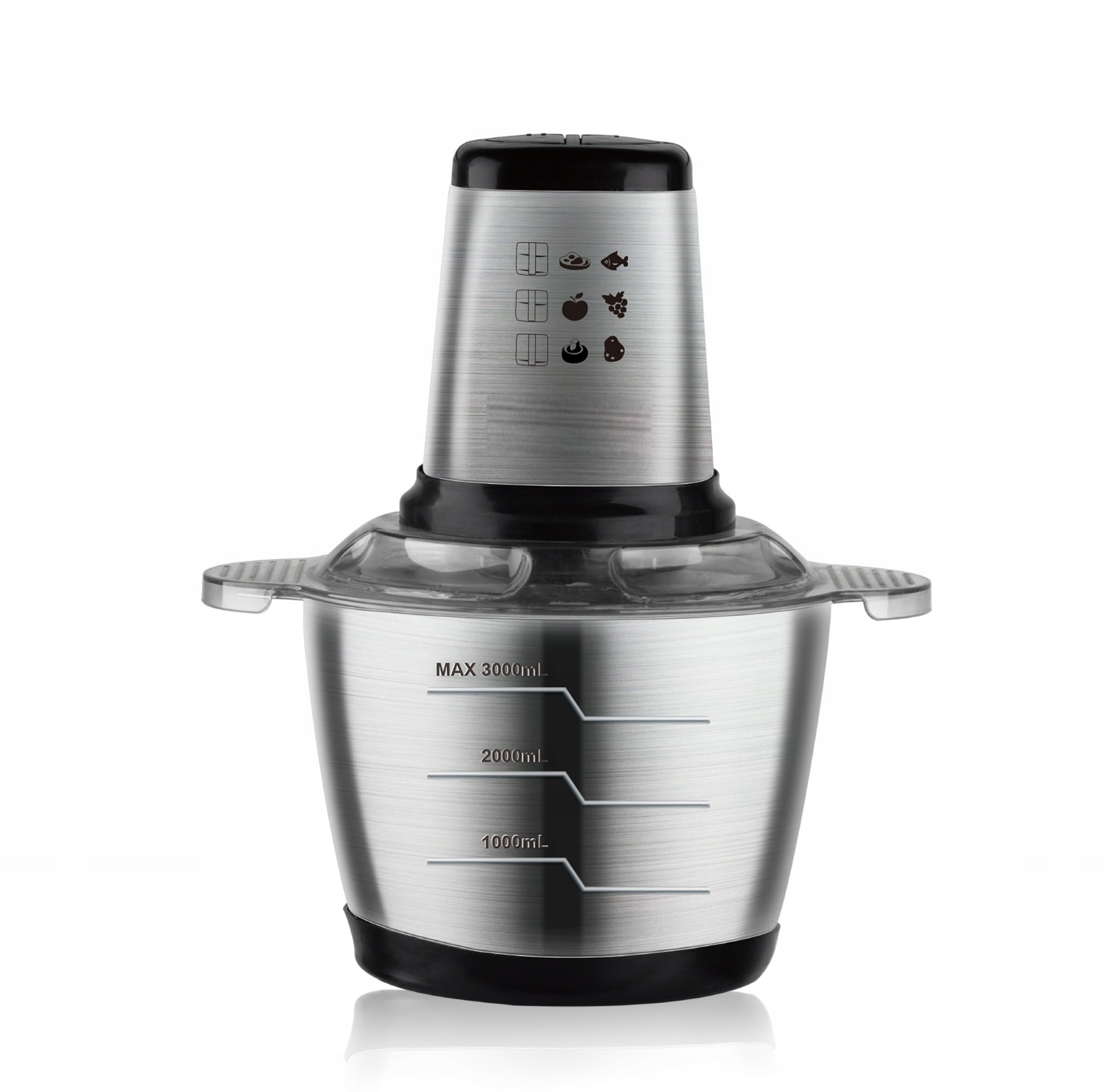 Elektryczny Rozdrabniacz Szatkownica do Owoców Warzywa Mięsa1000W mocny 3l