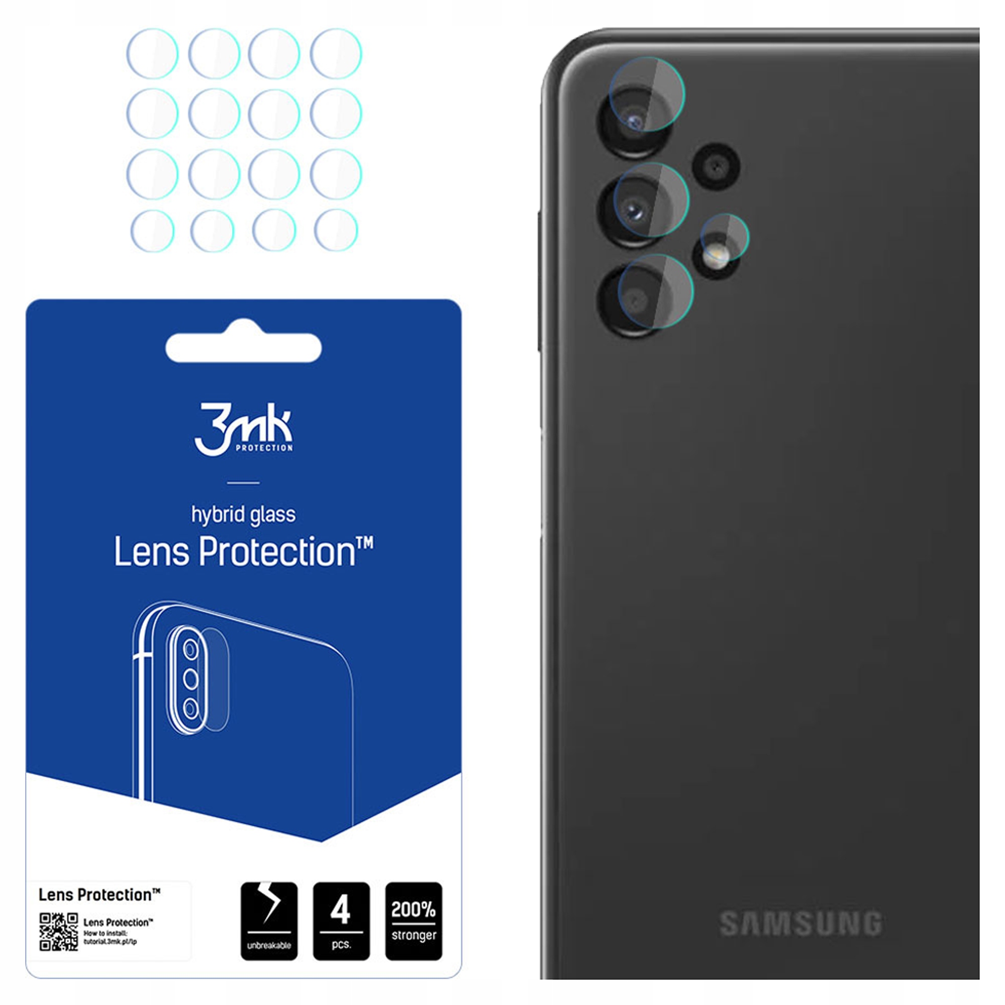 3MK Lens Protection Do Samsung Galaxy A13 4G Ochrona Obiektywu Z Wysoką