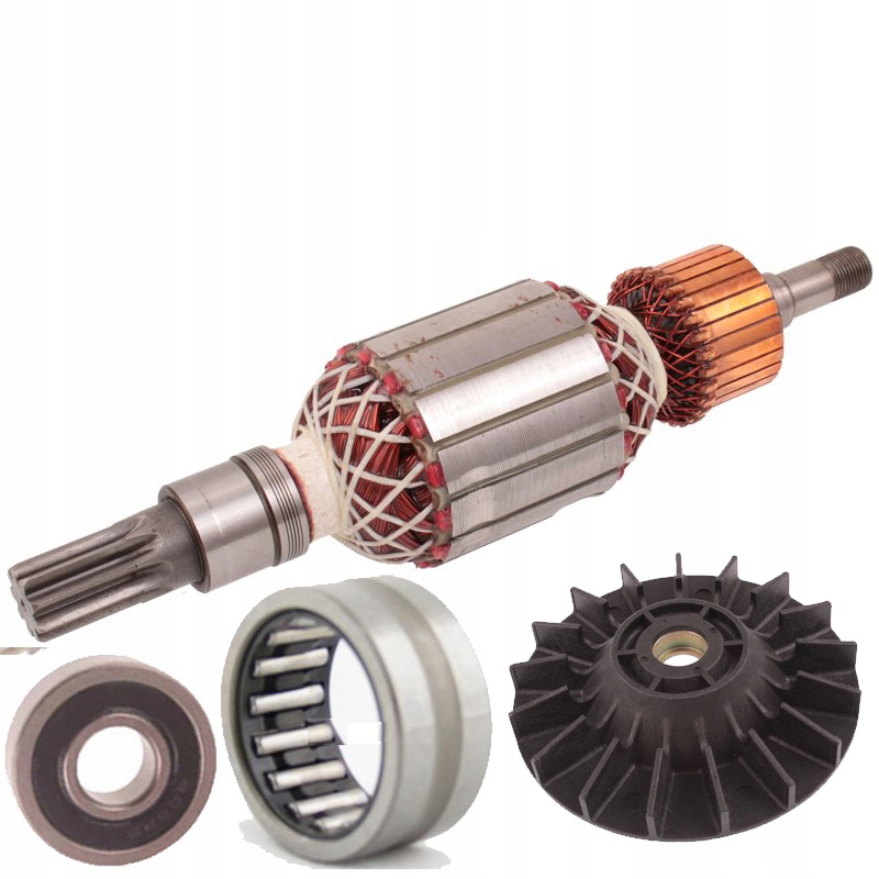 Rotor Bosch GSH27VC Gsh 27 VC 1614011139 ložiska ventilátor 1 614 011 139