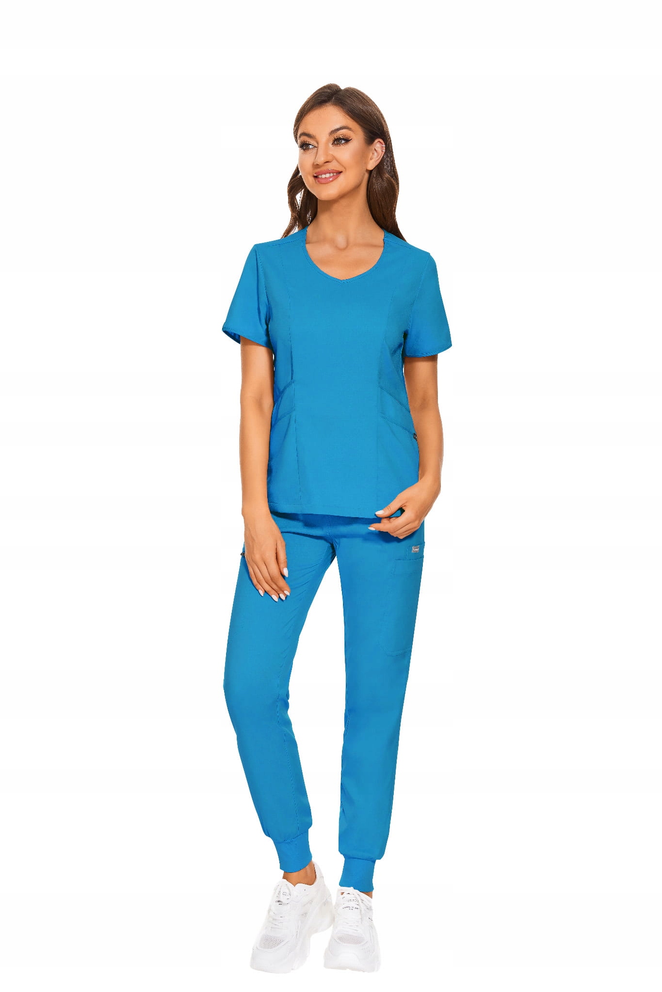 Komplet Medyczny Damski Scrub Uniform Ubranie Model 42050 Niebieski Roz. M