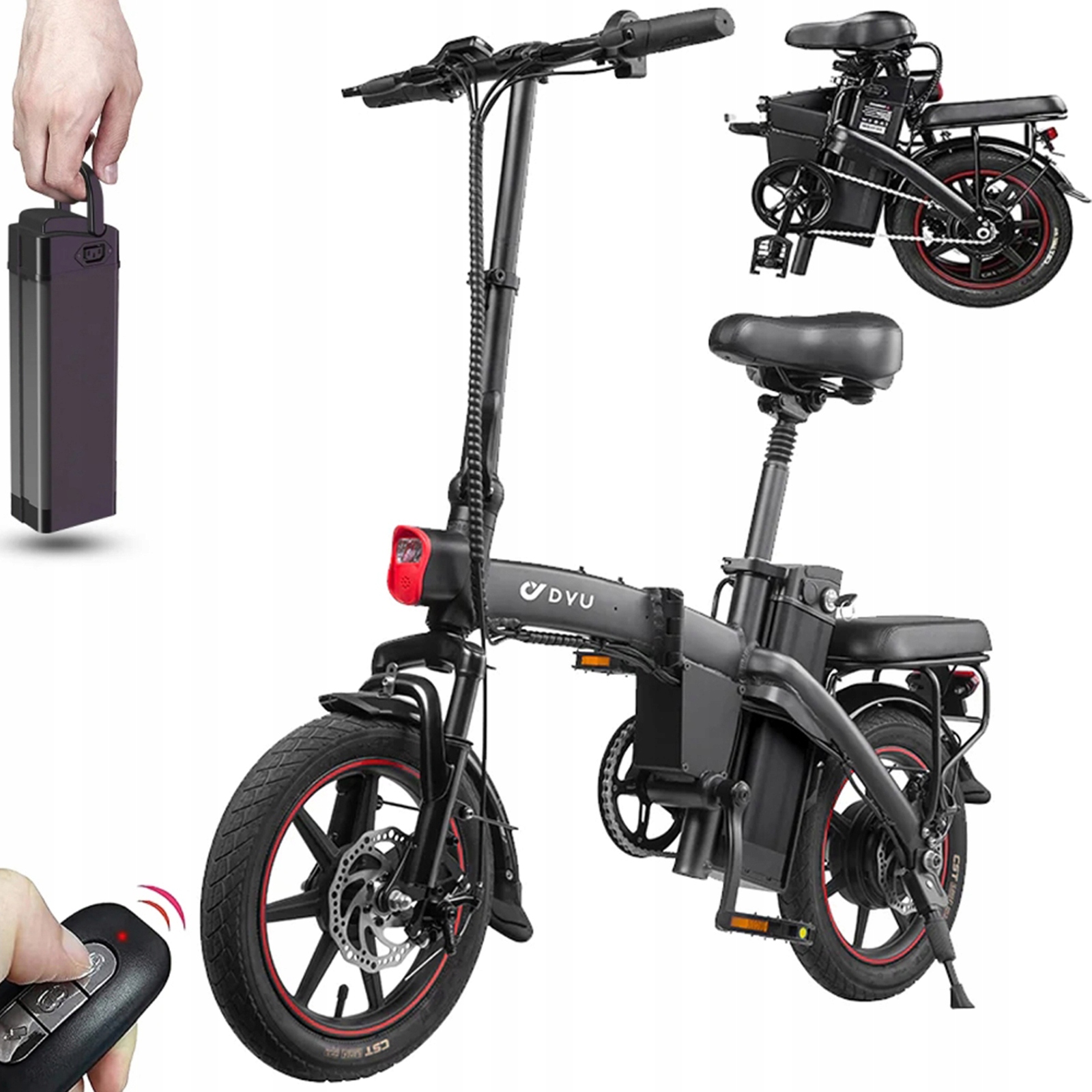 14" Skládací elektrokolo Dyu A5 250W 48V7,5Ah 25 km/h 60 km Městské Elektrokolo