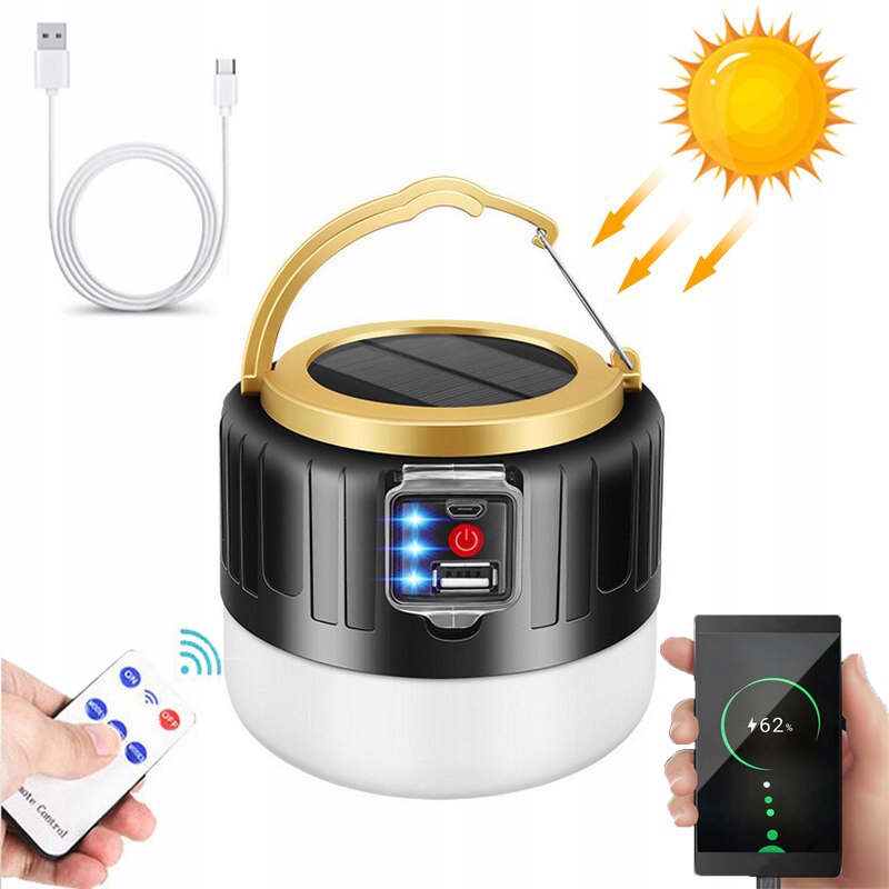 

Lampa Wielofunkcyjna Akumulator Kempingowa Solar