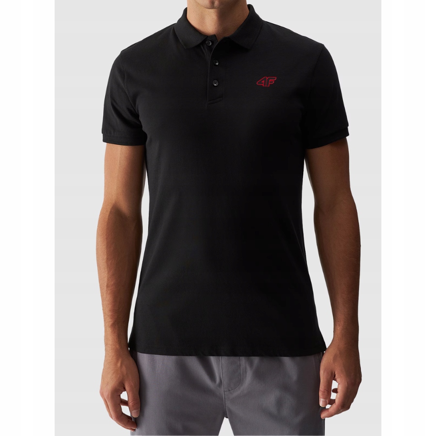 KOSZULKA MĘSKA POLO WYSZYWANE LOGO 4F PODKOSZULEK SPORTOWY NA CO DZIEŃ Rozmiar XL