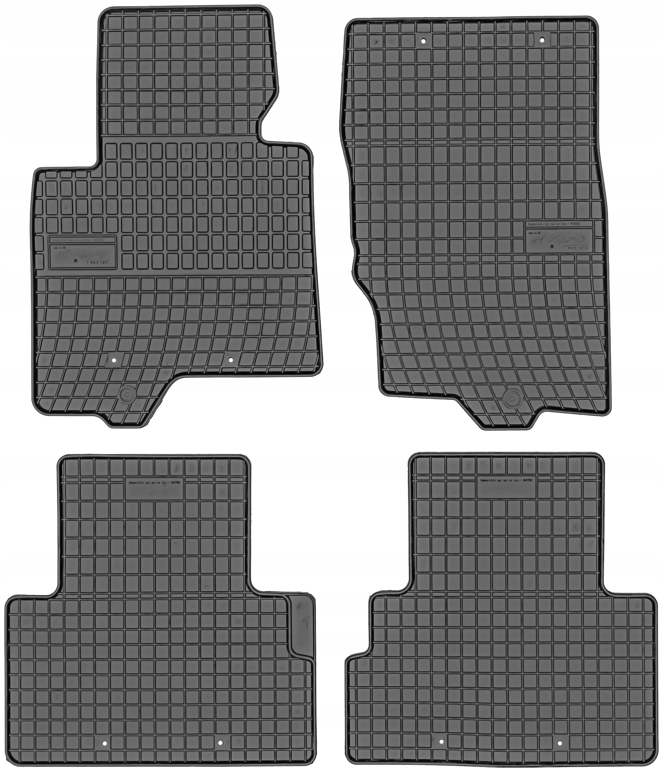 Килимки Маггрупа резинові 547709 4 el.