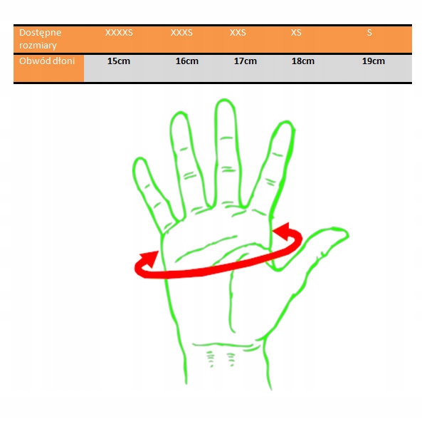 Rękawiczki crossowe cross KXD dziecięce rozmiar S Rodzaj Brak informacji