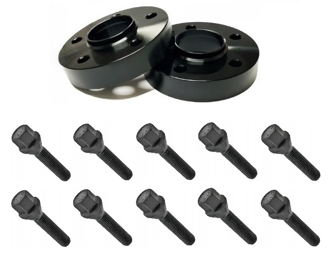 Černé distanční prvky 5x120 74.1 šrouby 25 mm pro Bmw E39 řady 5