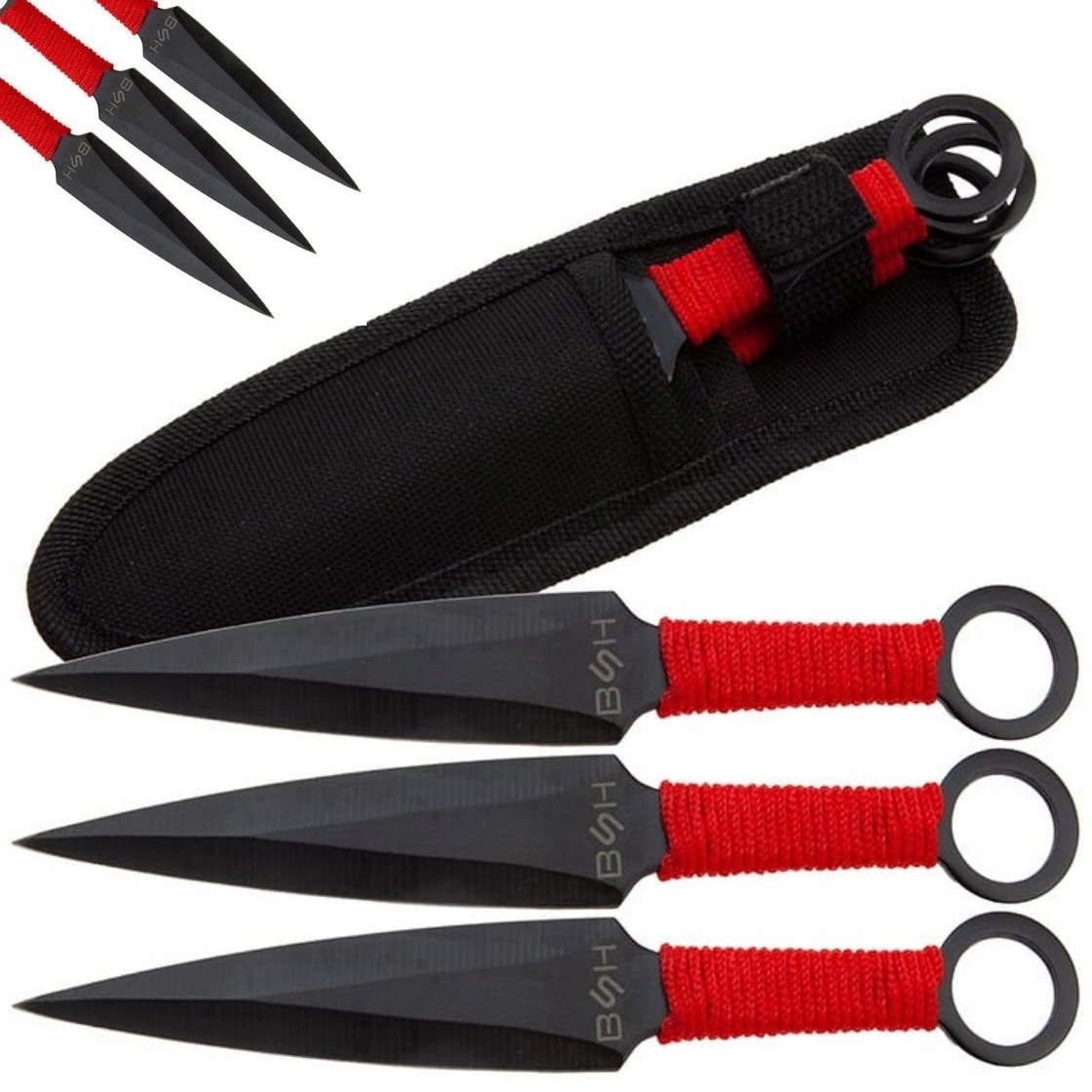 Nóż Rzutka Shuriken Noże Do Rzucania Zestaw 3 Sztuk XXL Taktyczne Survival